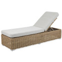 Leżak z regulowanym oparciem Jakarta z plecionki technorattanowej