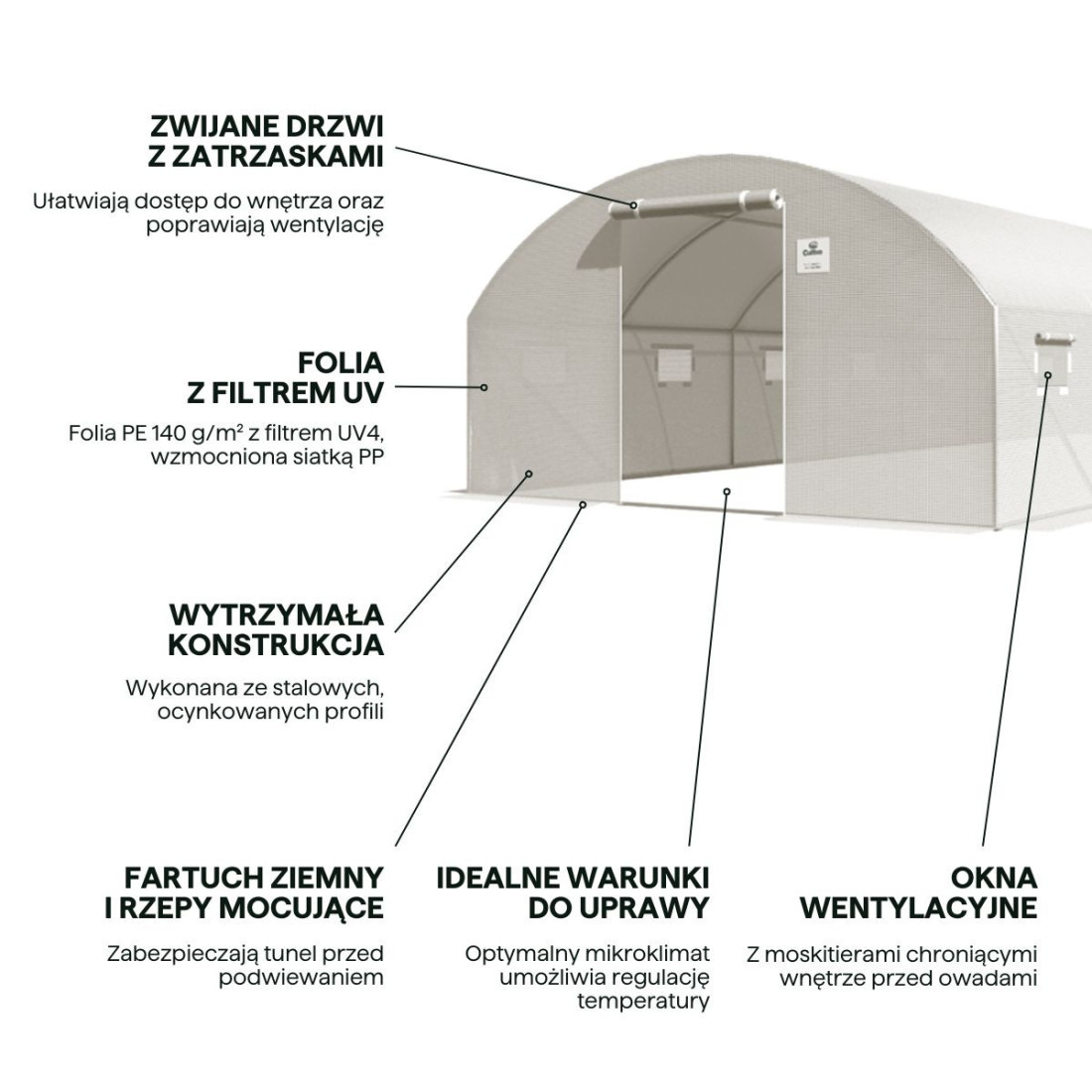 najważniejsze cechy wyróżniające biały tunel na uprawy cultuvo