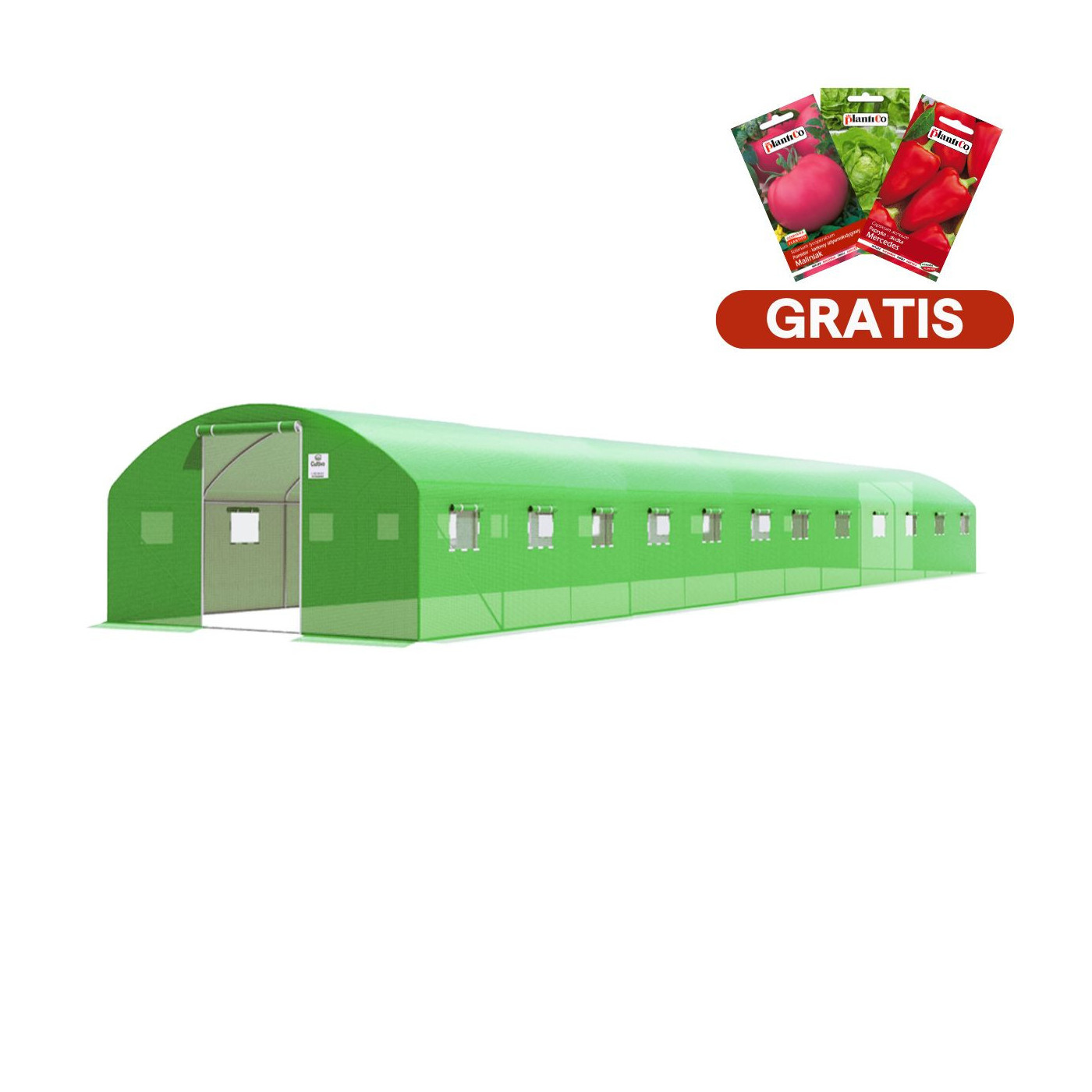 Tunel Foliowy z Podwójnymi Drzwiami 4x12x2,48m² - Idealne Rozwiązanie dla Biznesu Ogrodniczego