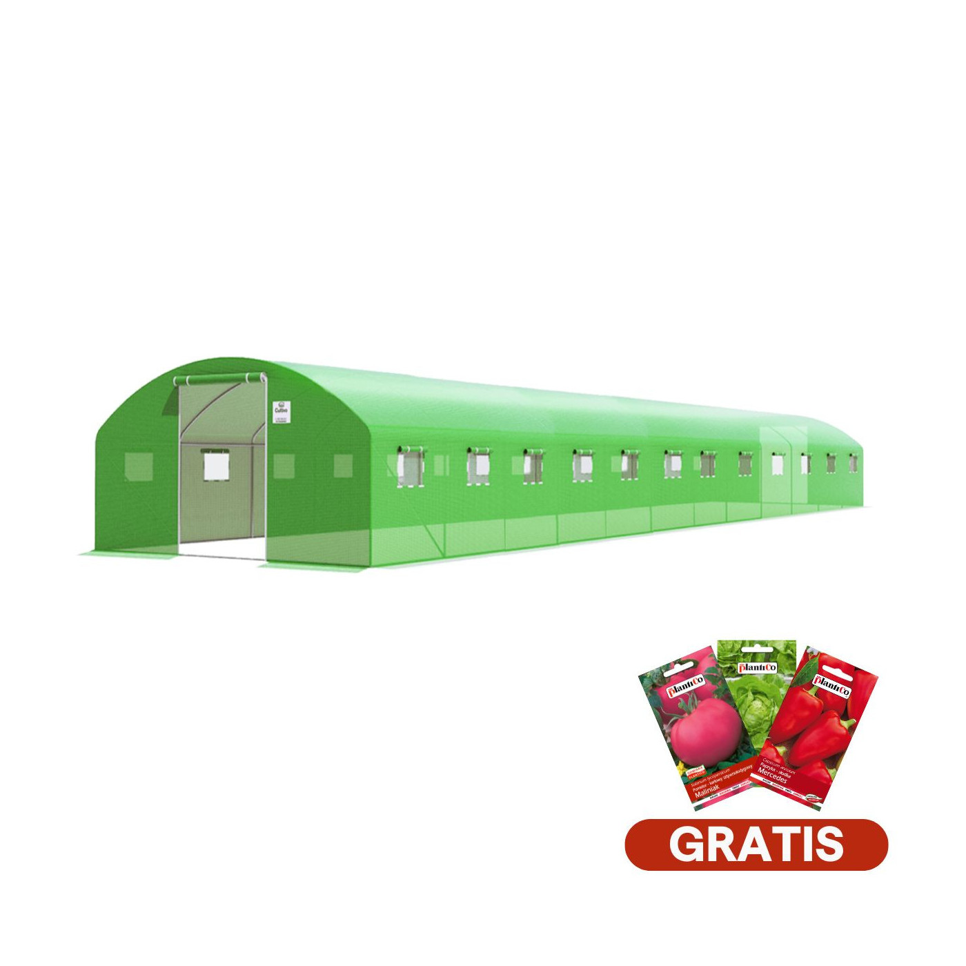 Tunel Foliowy z Podwójnymi Drzwiami 4x12x2,48m² - Idealne Rozwiązanie dla Biznesu Ogrodniczego