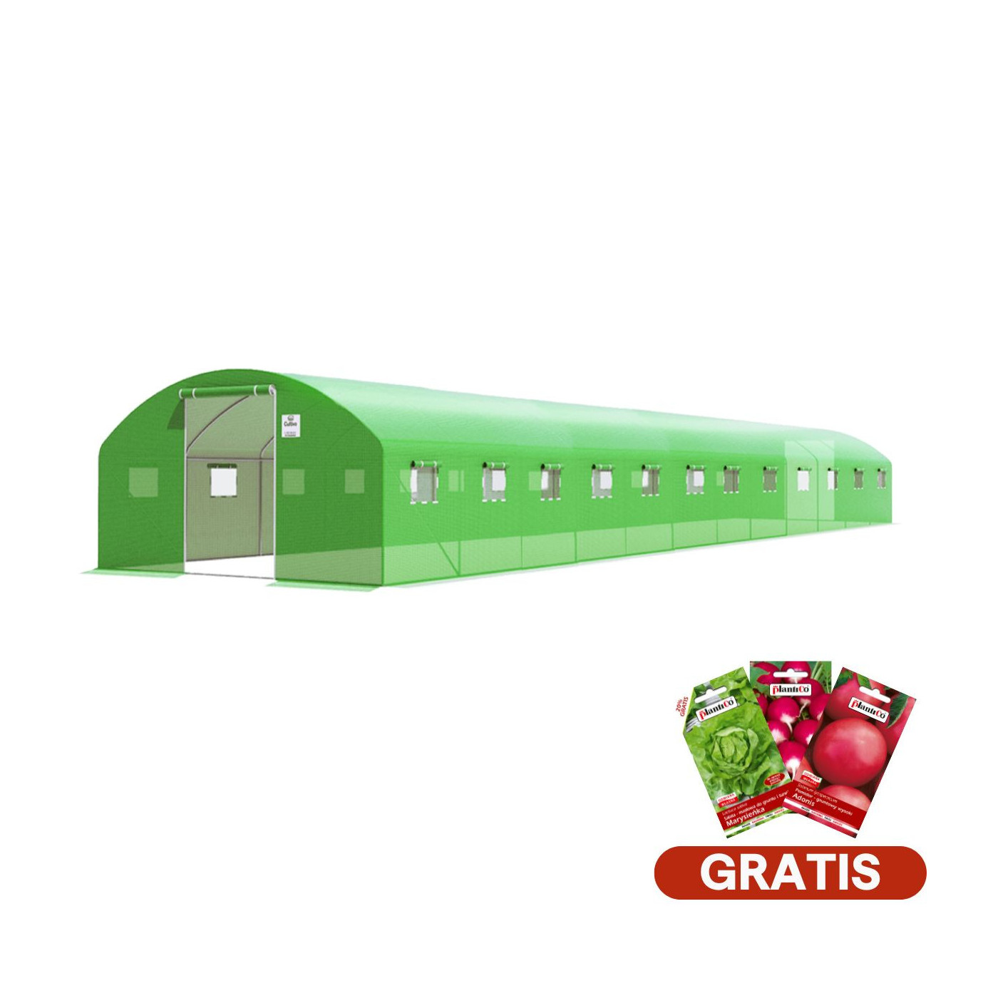 duży tunel na rozsady cultivo, 12 sekcji, nasiona gratis
