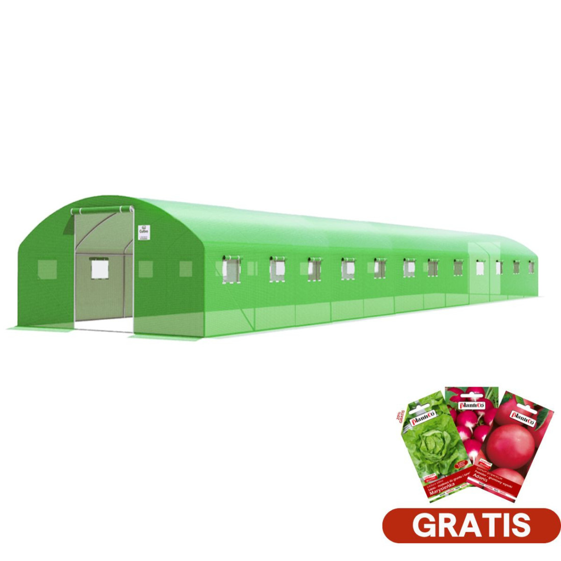 duży tunel na rozsady cultivo, 12 sekcji, nasiona gratis
