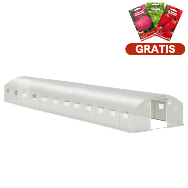 Tunel z podwójnymi drzwiami 4x12x2 (48m2) - biały