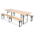 FOLDABLE DINING SET (TABLE + 2 BENCHES)