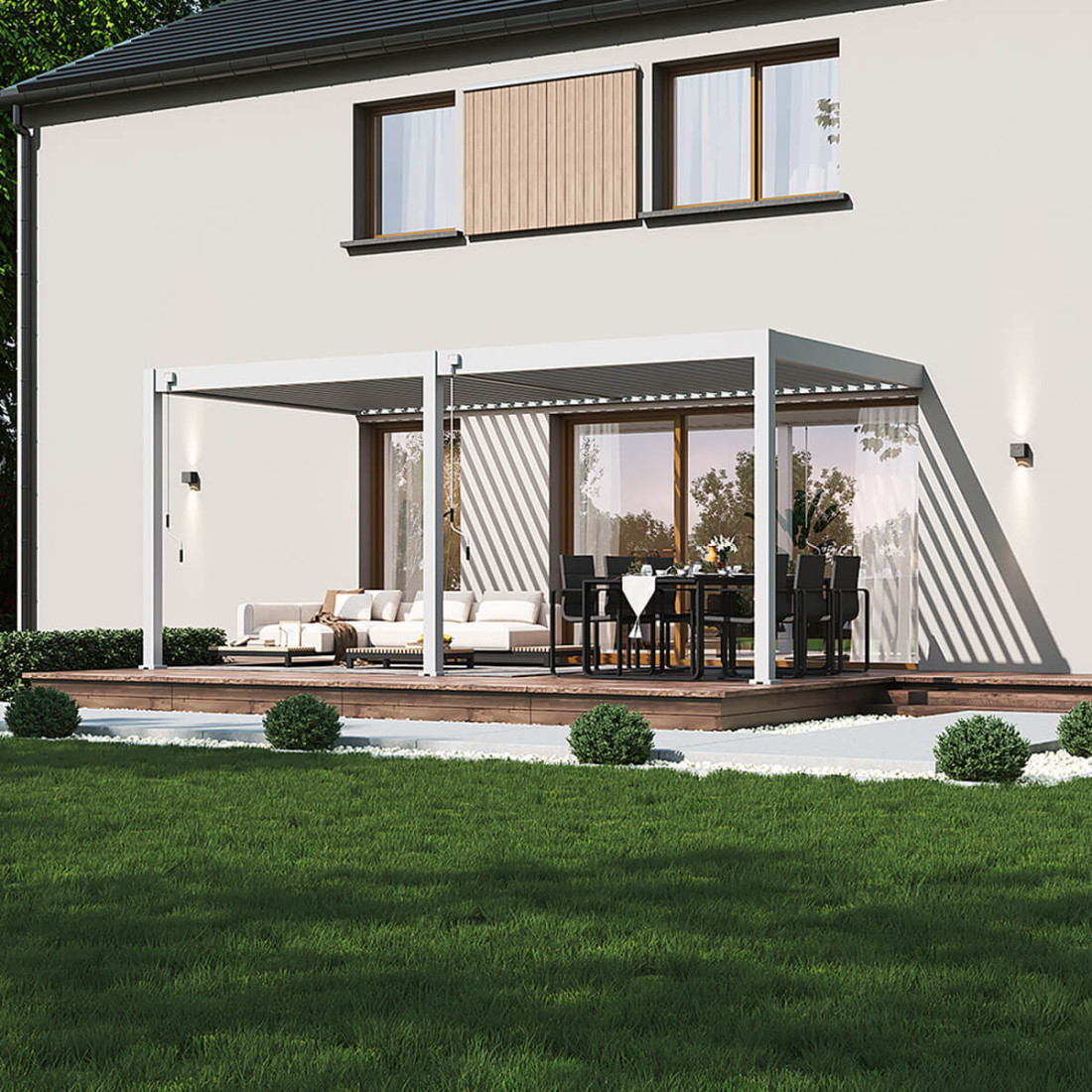 ELEGANCE WALL 3x6 PERGOLA TARASOWA WHITE