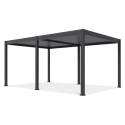 Pergola ogrodowa Deluxe Automatic LED 3,6x5,3 m antracytowa