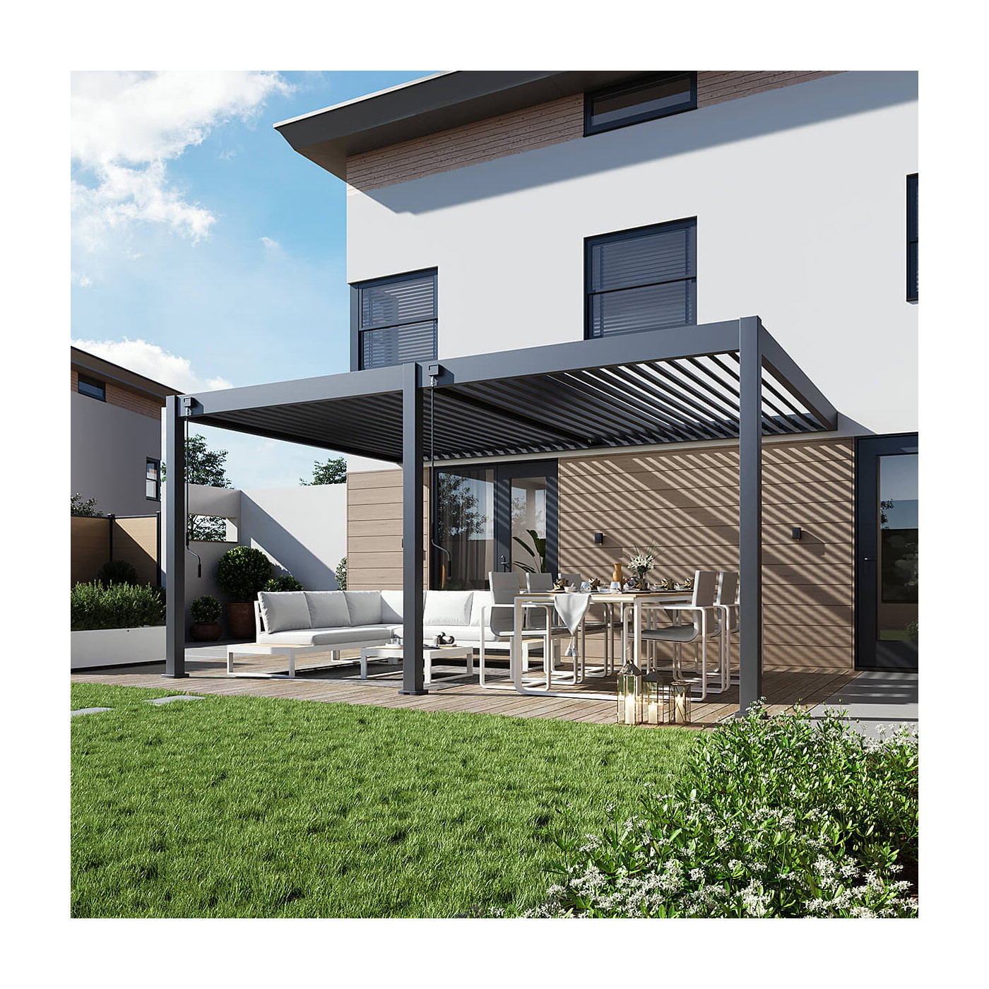 DELUXE WALL 3.6x5.3 PERGOLA TARASOWA ANTHRACITE