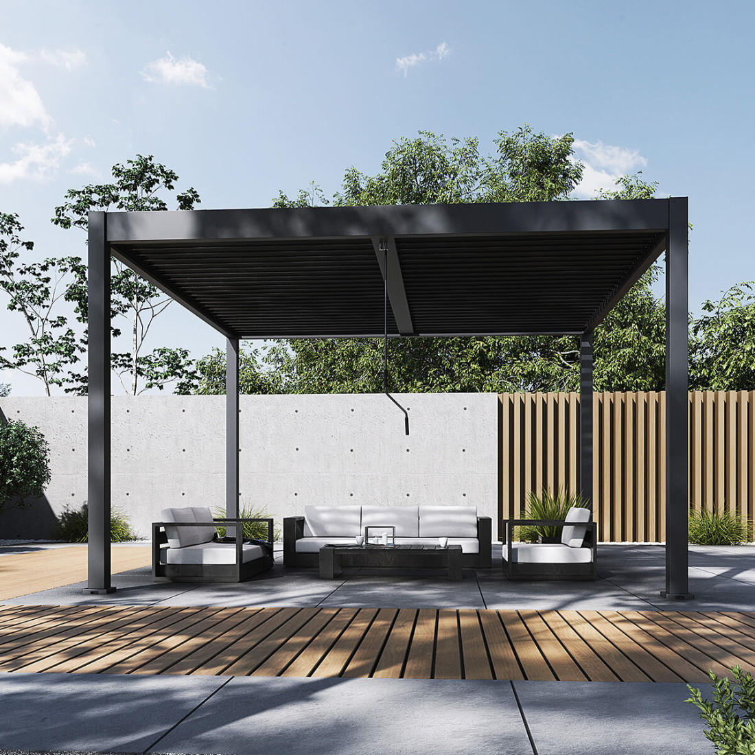 Pergola tarasowa 4x4 anthracite