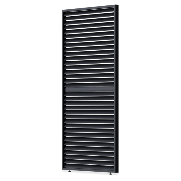 Elegance/Deluxe/Fusion panel żaluzjowy poziomy regulowany, 1.2 m, antracyt, na przezroczystym tle