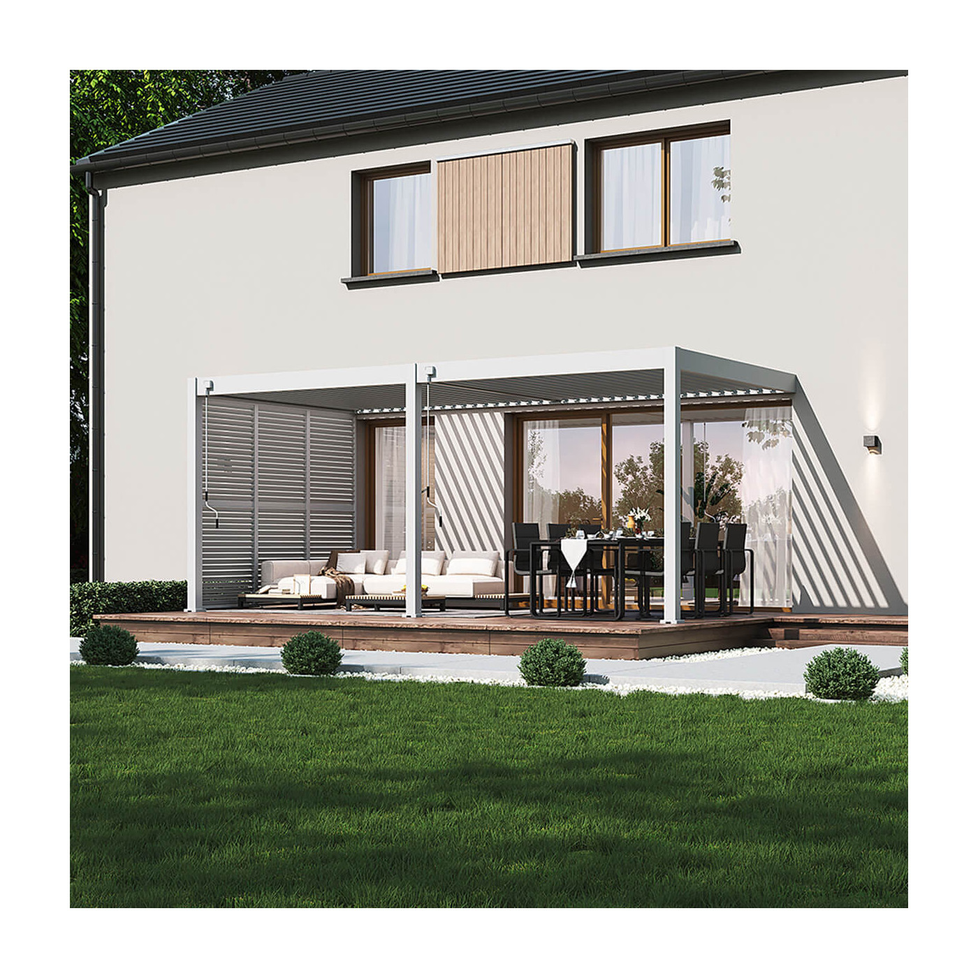 ELEGANCE/DELUXE/FUSION REGULOWANY PANEL ŻALUZJOWY POZIOMY 1.2M WHITE