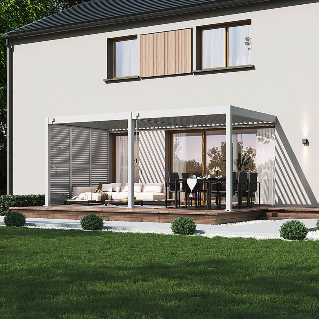 ELEGANCE/DELUXE/FUSION REGULOWANY PANEL ŻALUZJOWY POZIOMY 1.2M WHITE