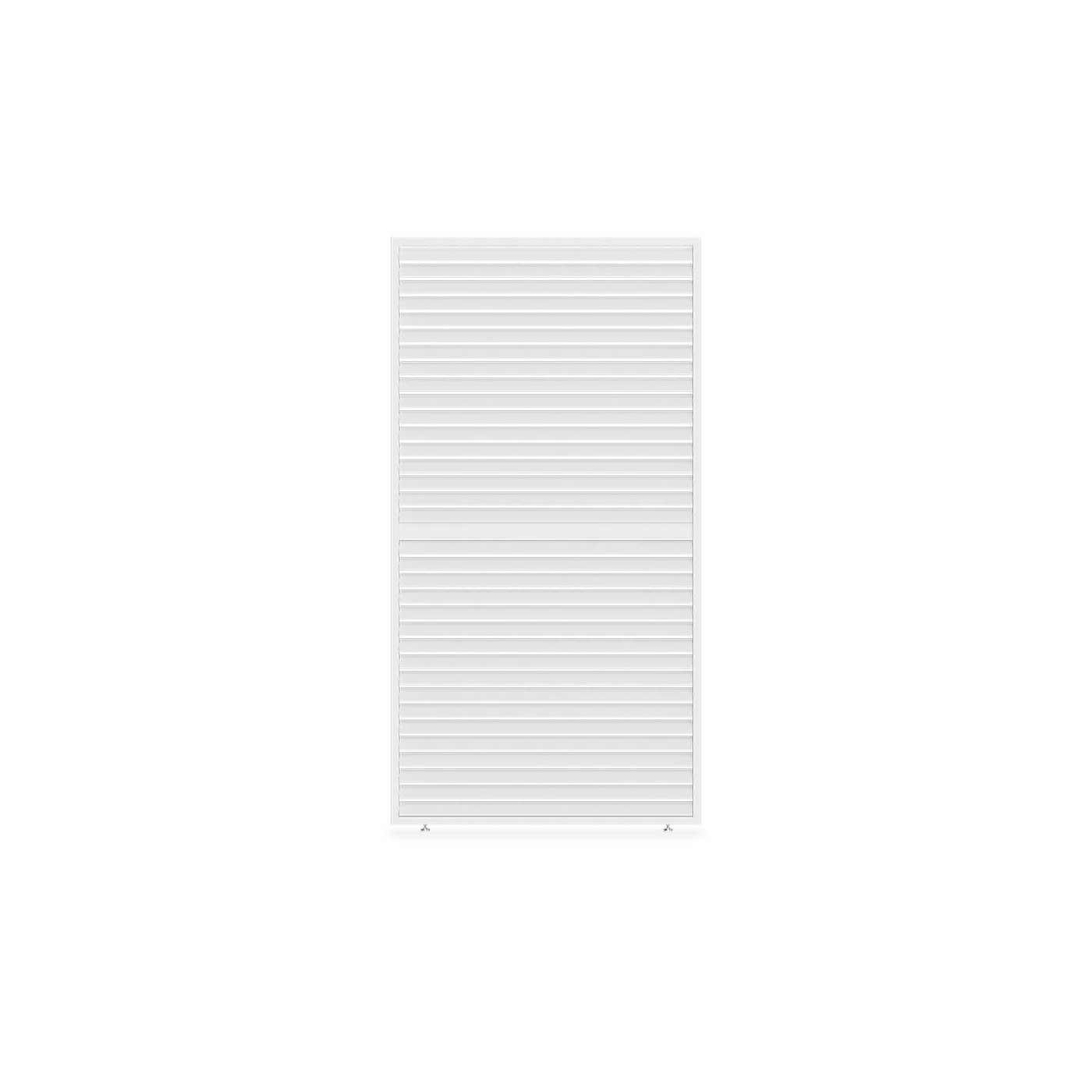 regulowany panel z poziomymi żaluzjami biały o szerokości 1.3 metra