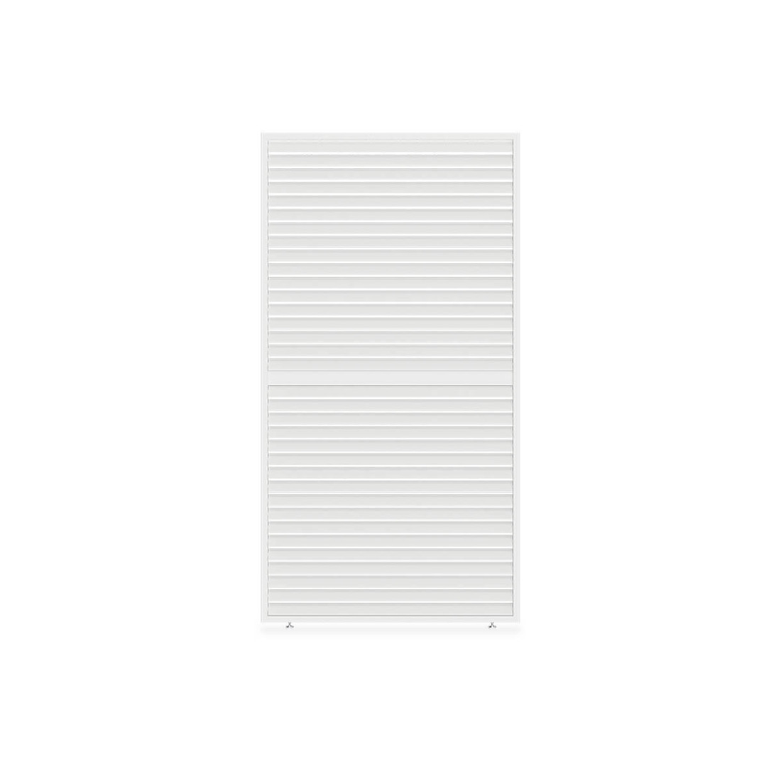 regulowany panel z poziomymi żaluzjami biały o szerokości 1.3 metra