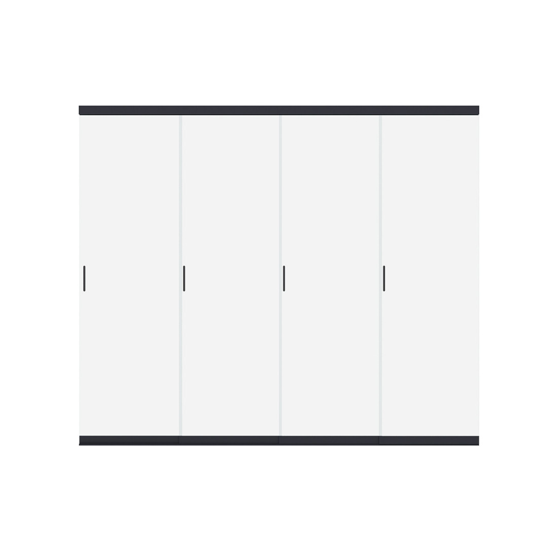 przód szklanego panelu przesuwnego do pergoli o szerokości 3m, panel ze szkła hartowanego 10mm