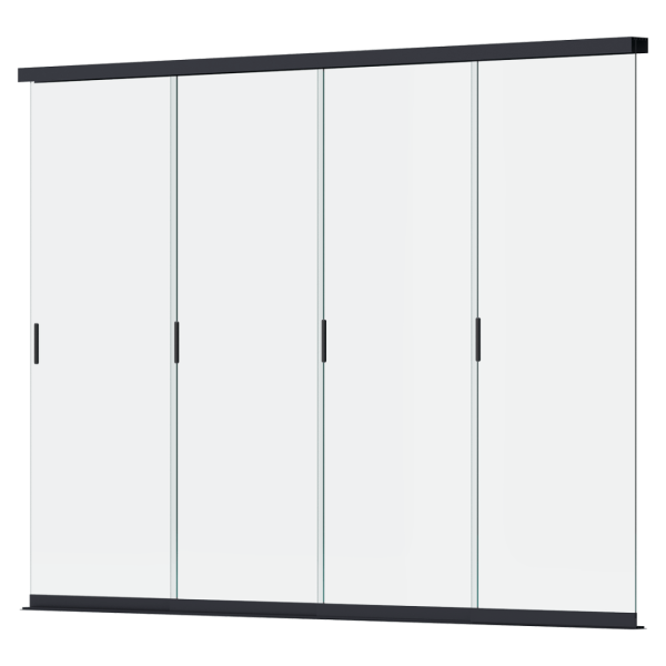 Przesuwany panel szklany do pergoli Elegance Deluxe Fusion 3,6m – kolor antracyt