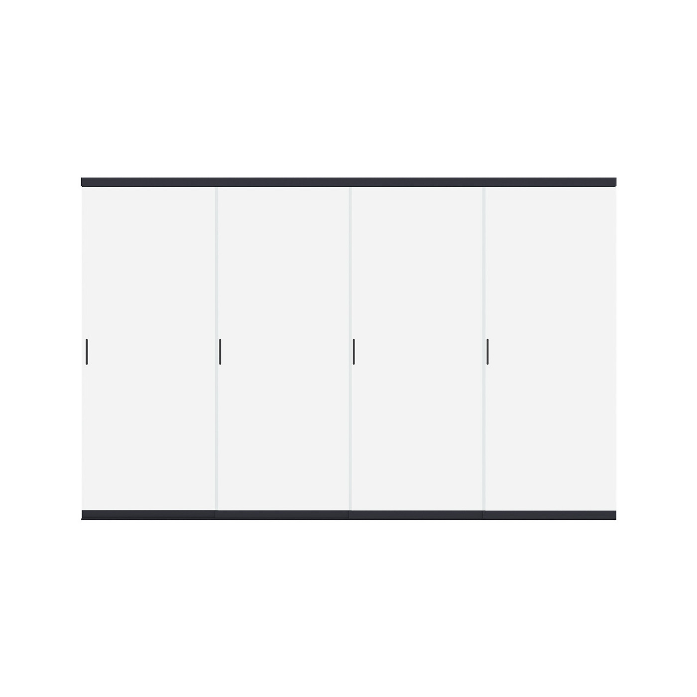 czterosegmentowy przesuwany panel szklany do pergol z serii elegance deluxe fusion