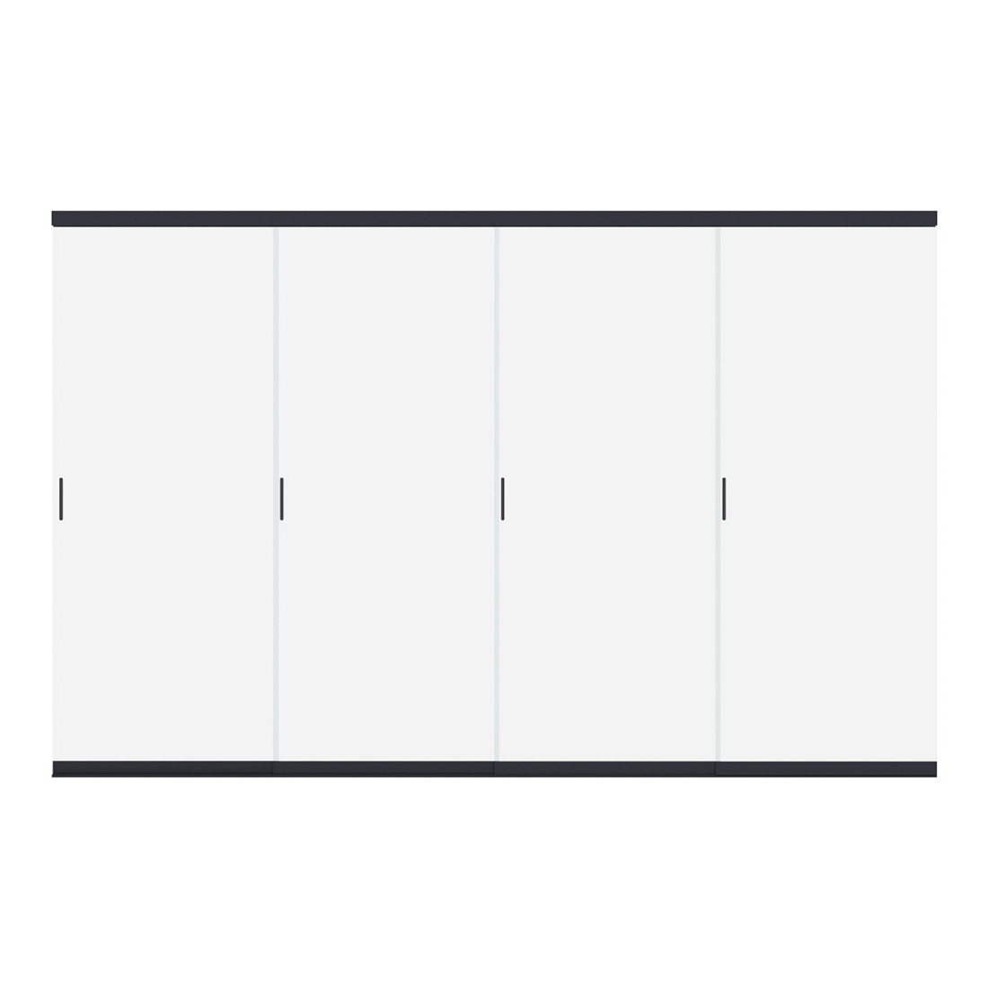 czterosegmentowy przesuwany panel szklany do pergol z serii elegance deluxe fusion