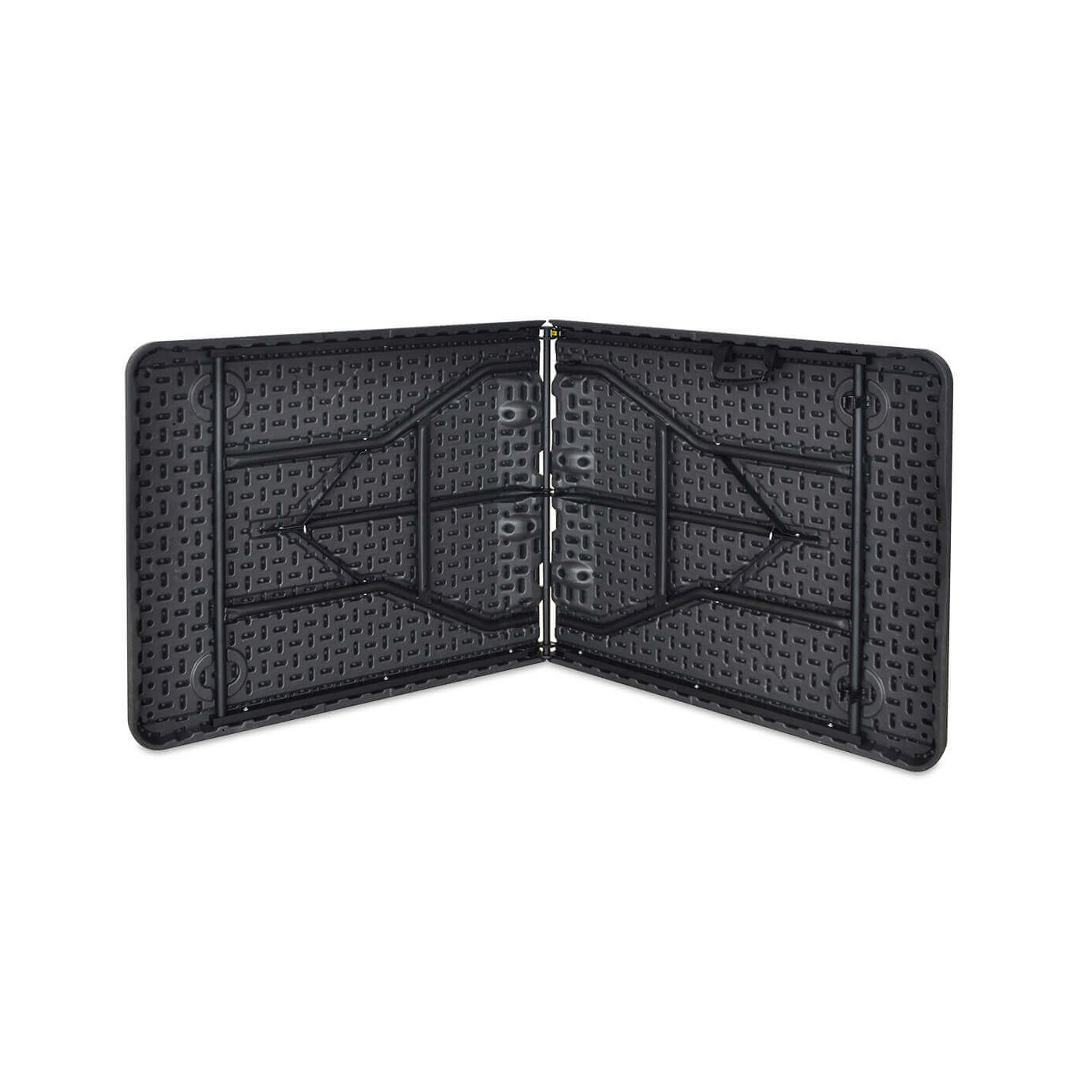 Widok na spód blatu stołu i ukryte nogi