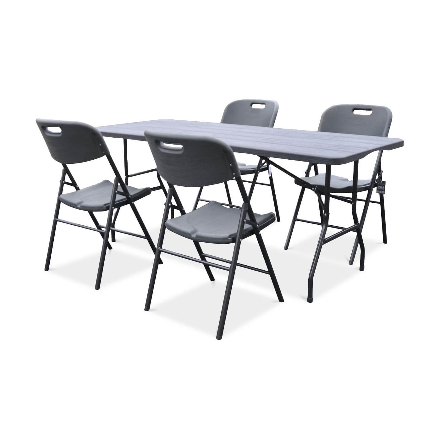 Składany zestaw cateringowy ze stołem i czterema krzesłami Focus Garden