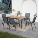 Zestaw mebli jadalnianych Nova Dining 6+1 Dark Grey