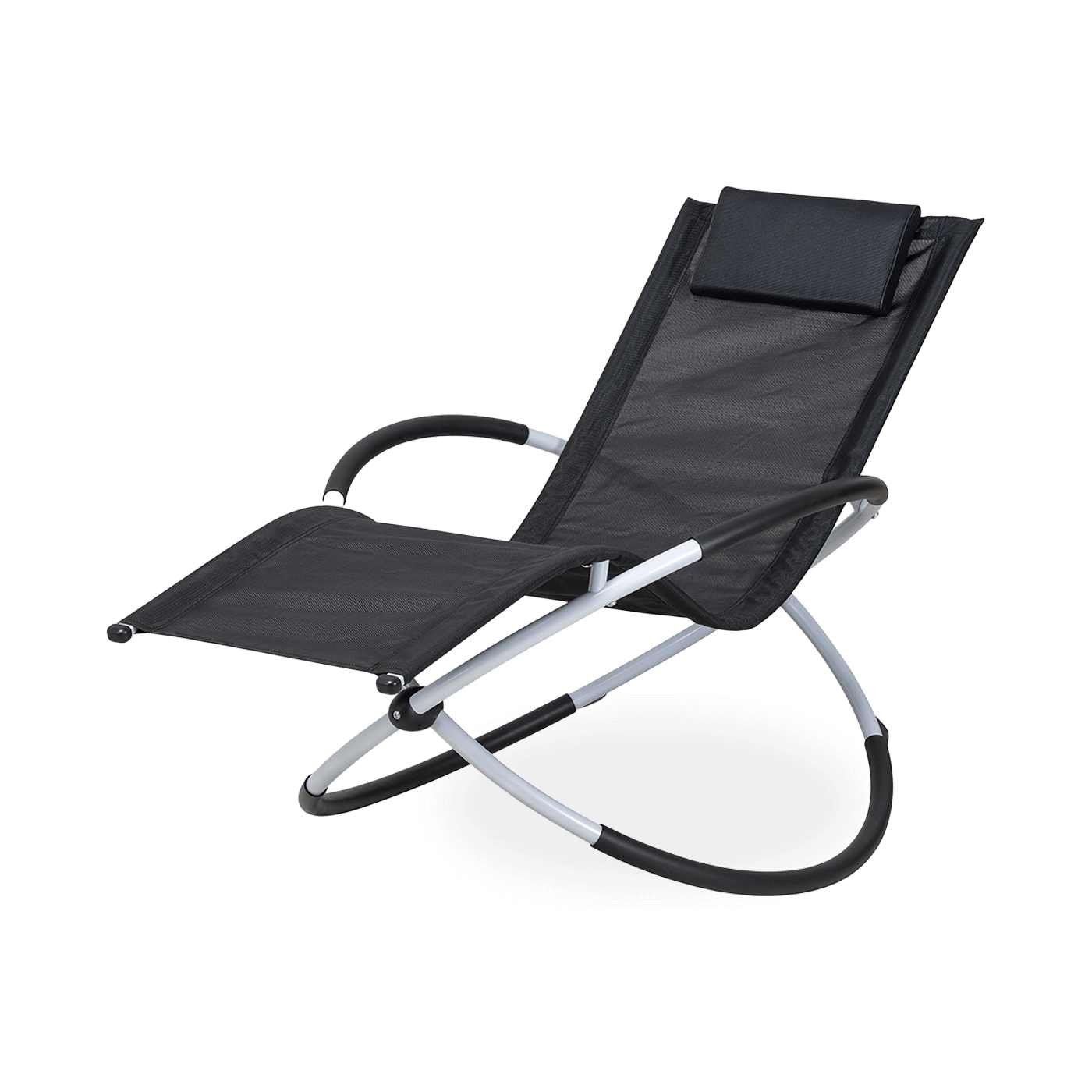 Leżak ogrodowy bujany Galaxy Silver/Black