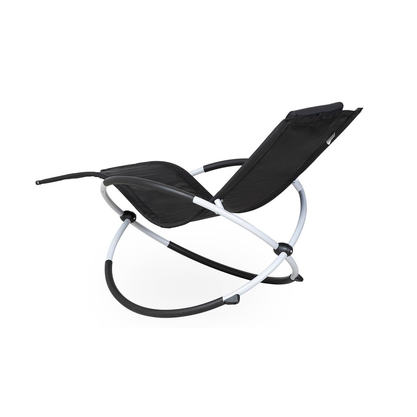 bok leżanki galaxy umieszczonej na dwóch obręczach tworzących jeden solidny stelaż