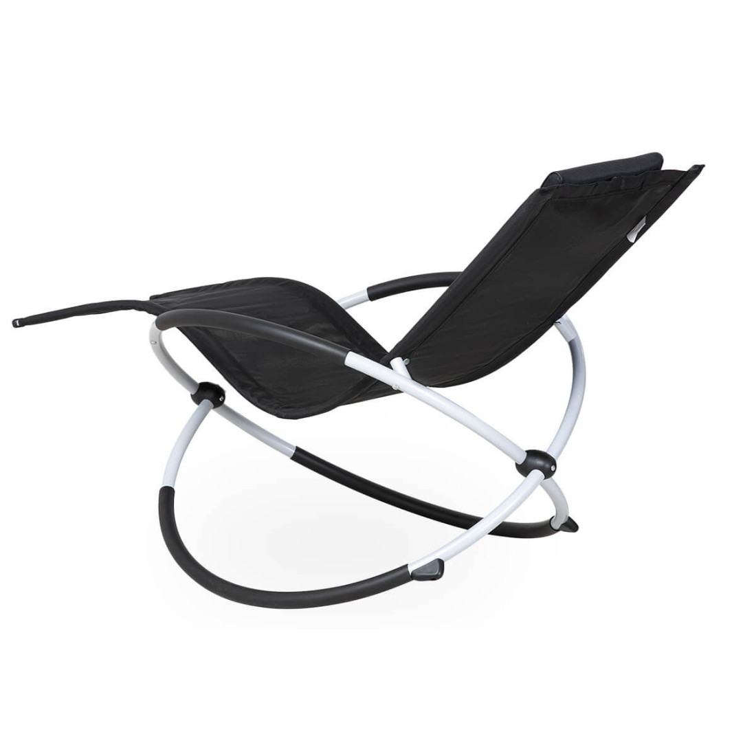 bok leżanki galaxy umieszczonej na dwóch obręczach tworzących jeden solidny stelaż