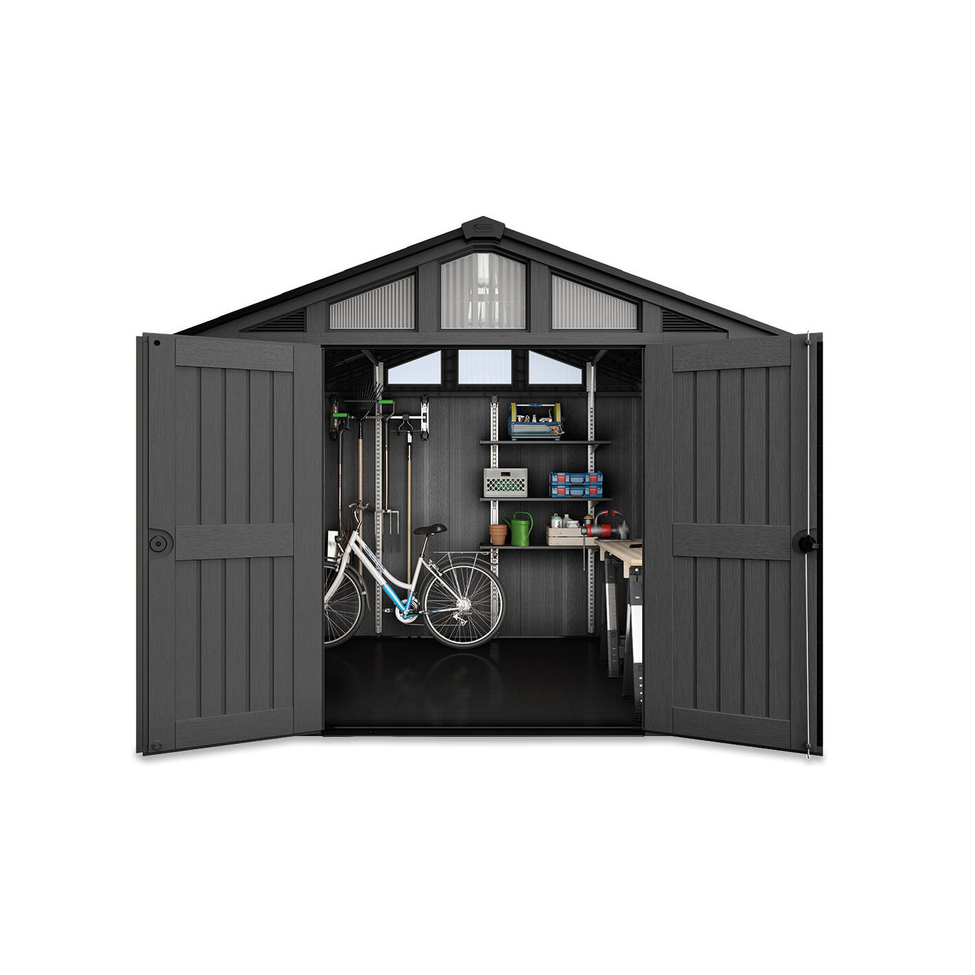 STRONGHOLD SHED 10x8 DOMEK GREY