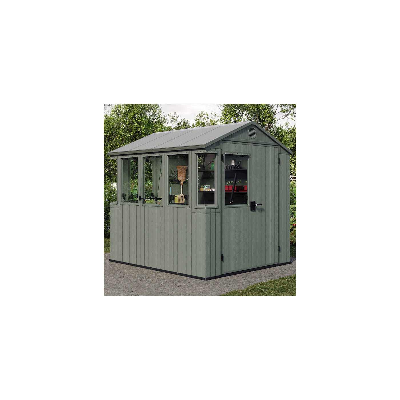 POTTING SHED DOMEK Z OKNAMI GREEN