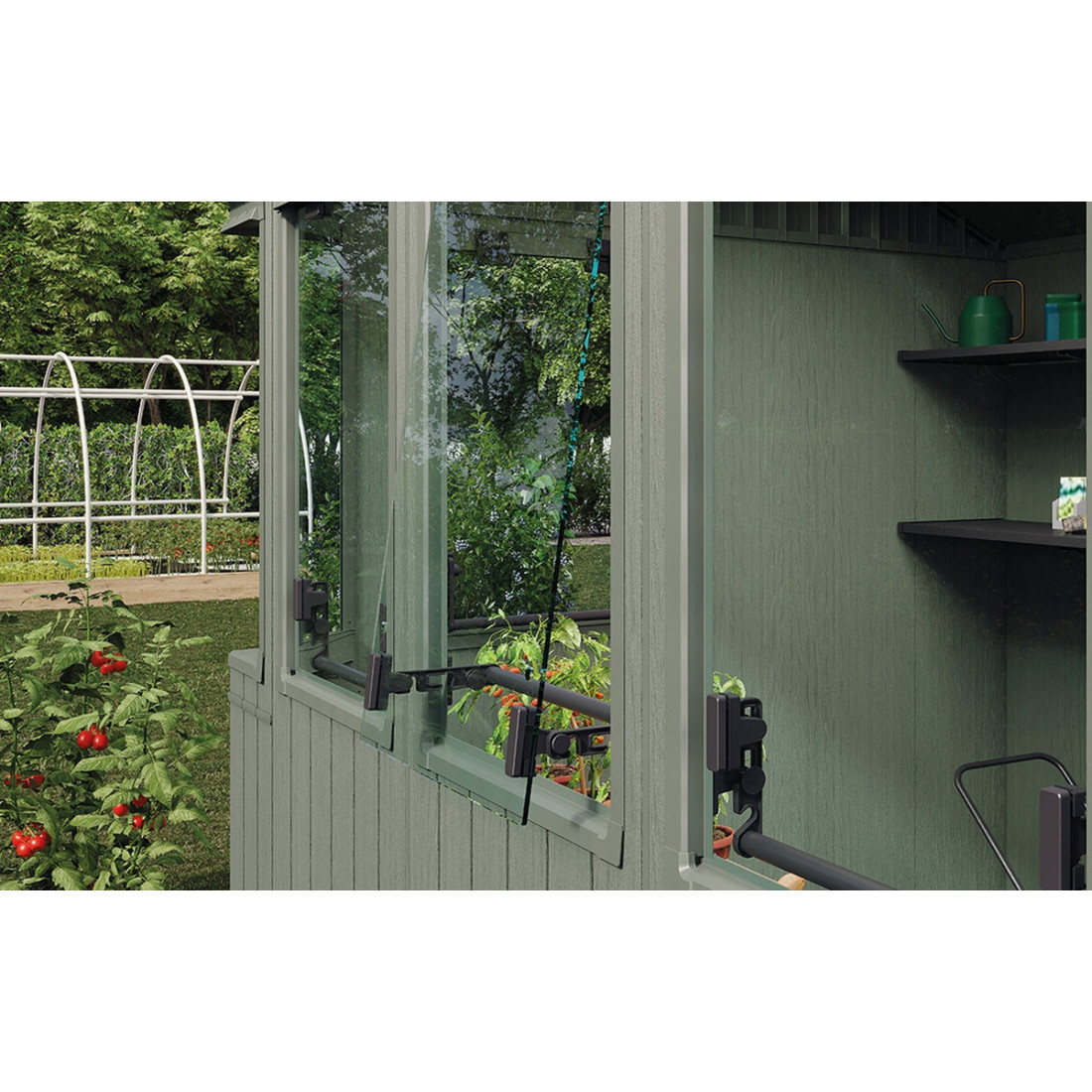 POTTING SHED DOMEK Z OKNAMI GREEN