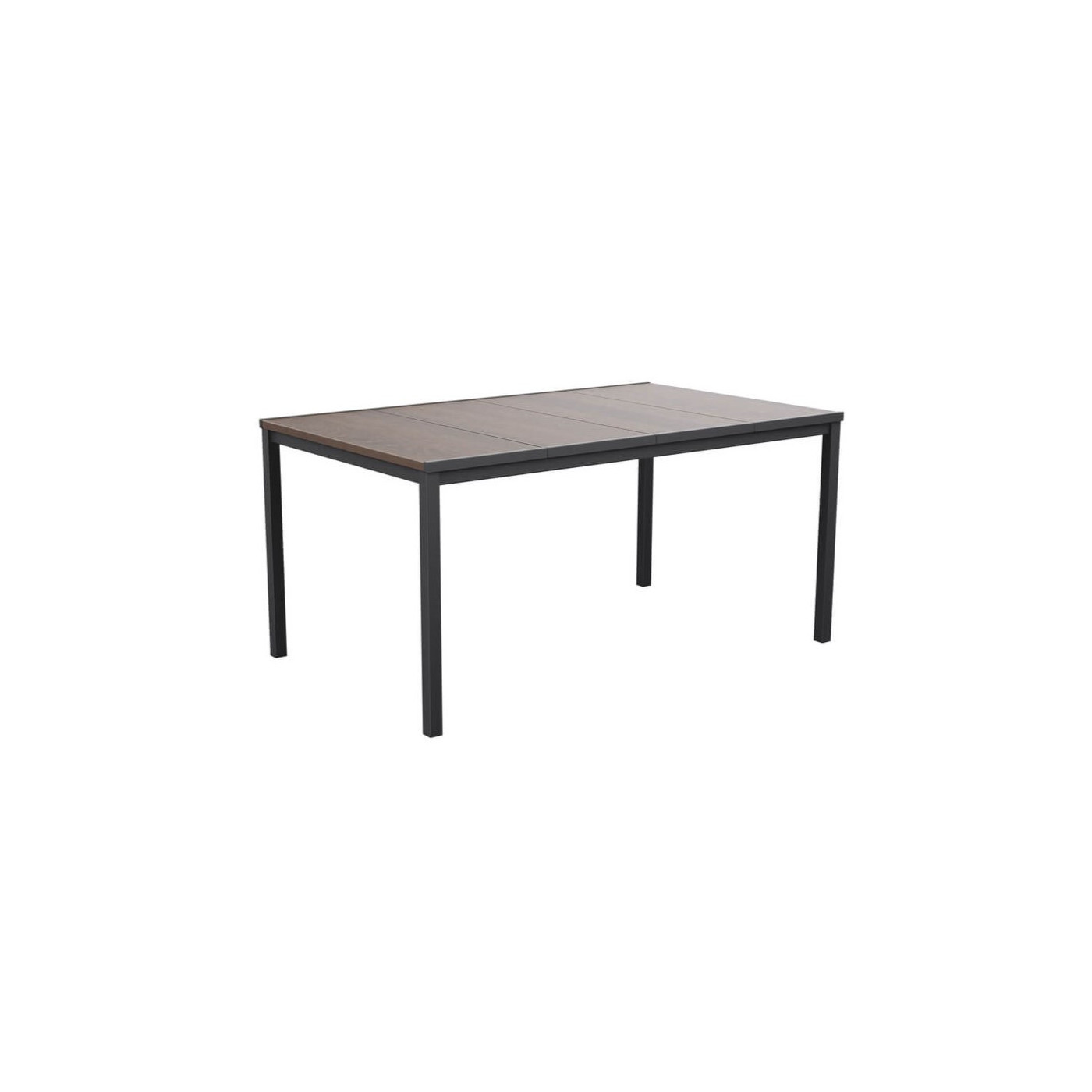 zdjęcie z ukosa dużego, ogrodowego stołu dla 6 osób