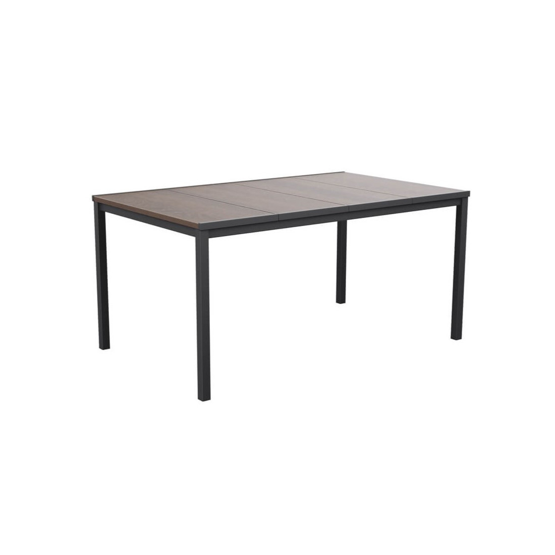 zdjęcie z ukosa dużego, ogrodowego stołu dla 6 osób