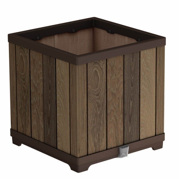 Kwadratowa donica Deco square Keter Walnut
