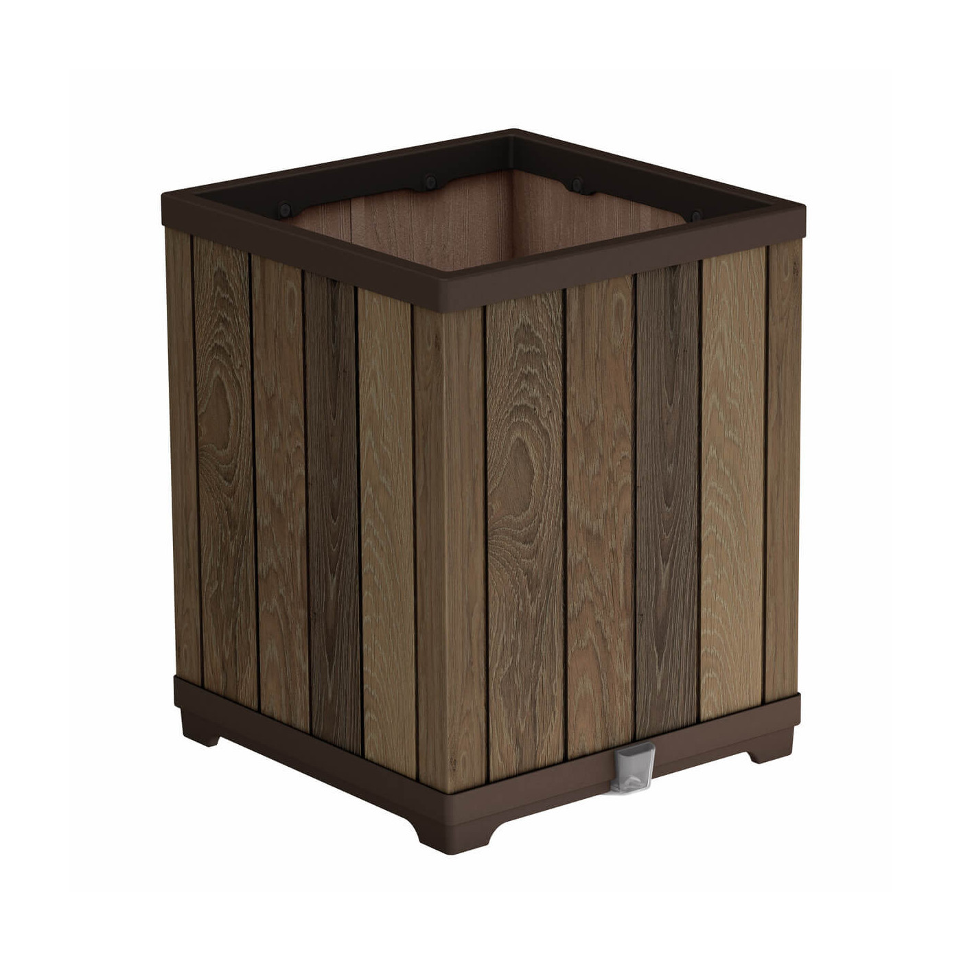Wysoka donica Deco square Keter Walnut 