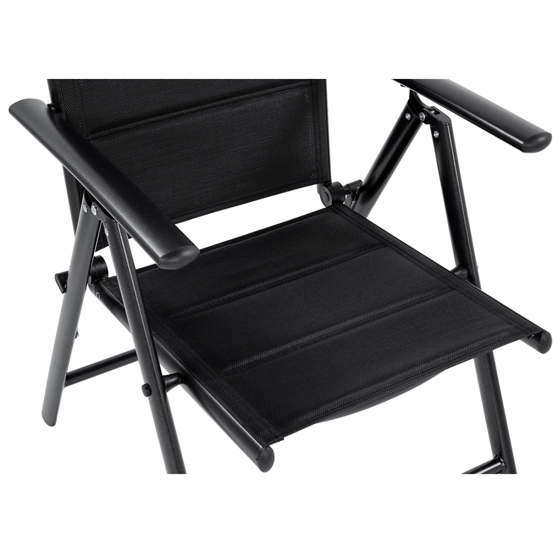 Zbliżenie z góry na podłokietnik w krześle z zestawu SYDNEY dark grey/ dark grey