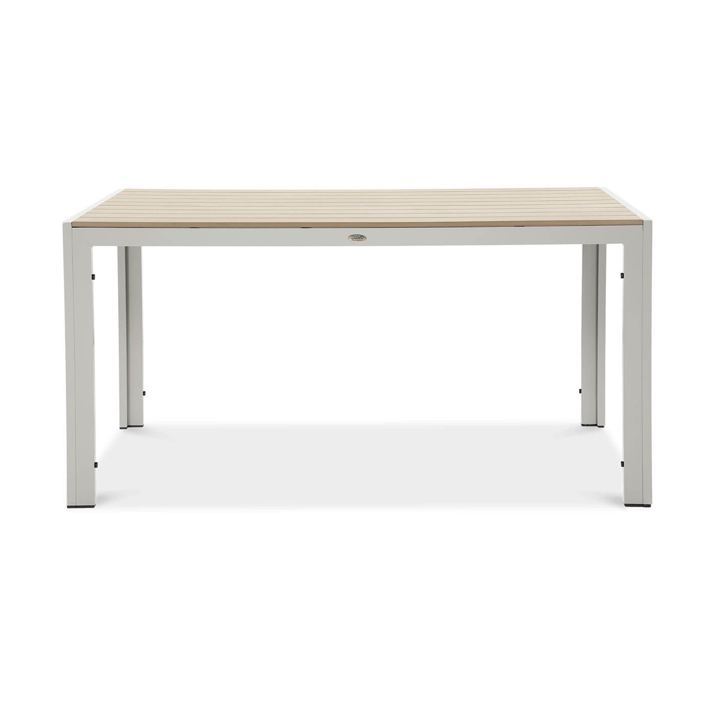 wysoki jadalniany stół z blatem z deski kompozytowej polywood