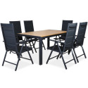 SYDNEY 150/6 SET DARK GREY/TEAK