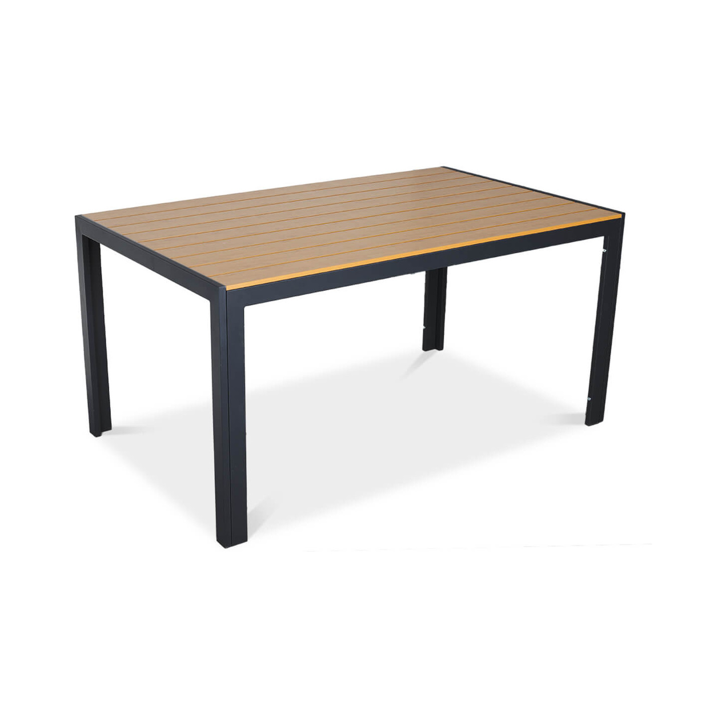 stół jadalniany przeznaczony dla 6 osób z zestawu sydney, stół w kolorze czarnym z blatem z deski kompozytowej