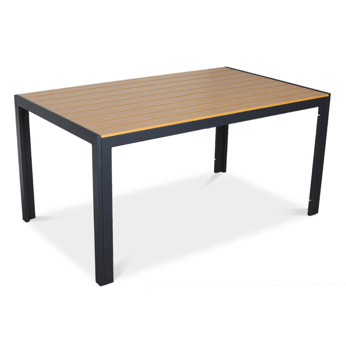 stół jadalniany przeznaczony dla 6 osób z zestawu sydney, stół w kolorze czarnym z blatem z deski kompozytowej