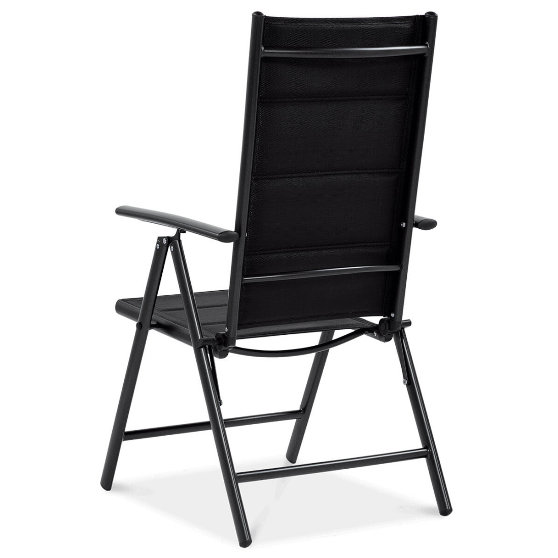 tył wygodnego krzesła z regulowanym oparciem w kolorze ciemnej szarości