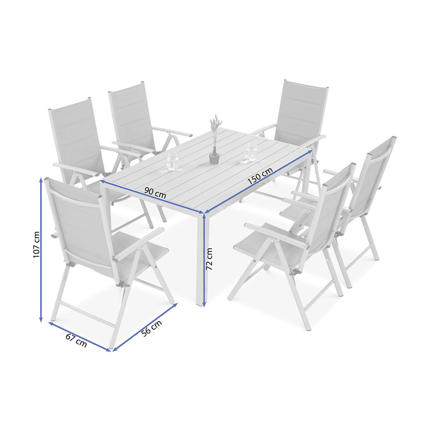 SYDNEY 150/6 SET DARK GREY/TEAK