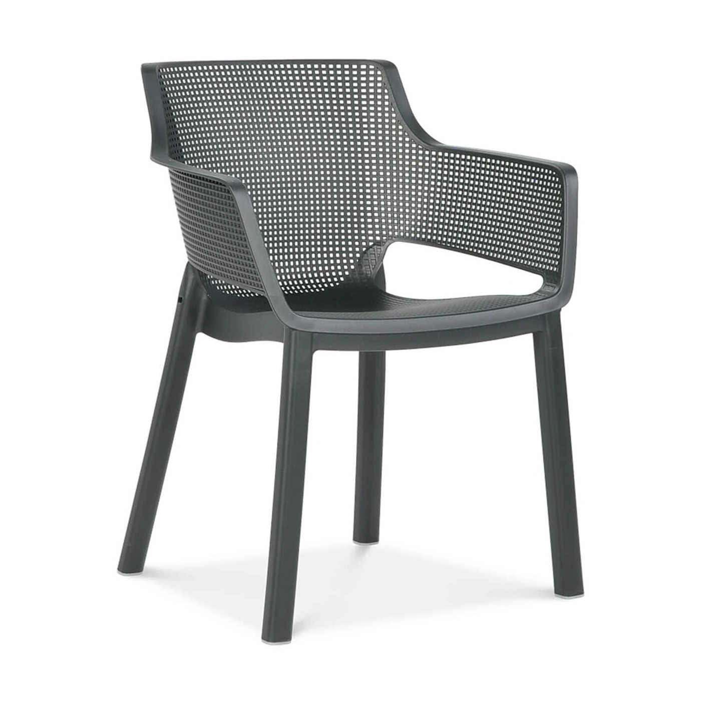 Grafitowe krzesło z tworzywa sztucznego Elisa 