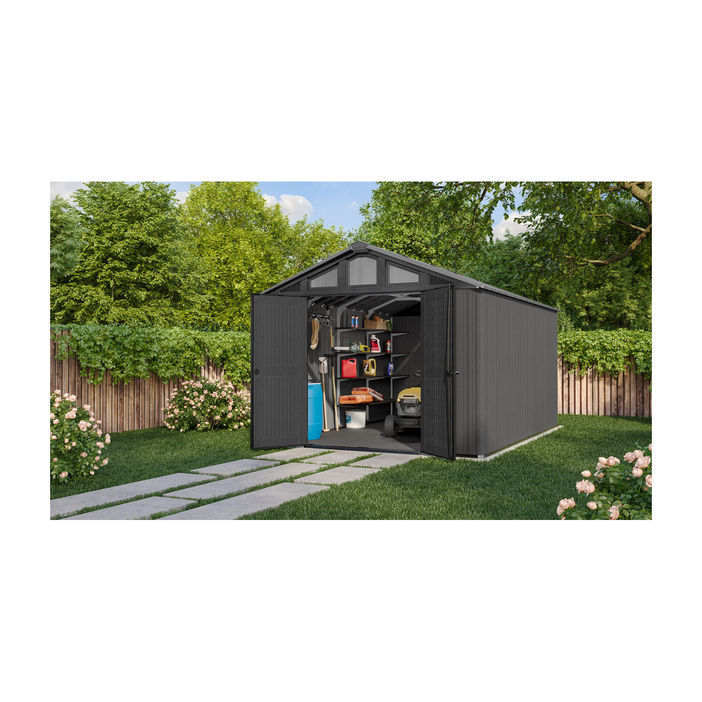 STRONGHOLD SHED 10x15 DOMEK GREY