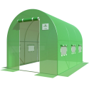 Przednie ujęcie tunelu foliowego 6m2 w kolorze zielonym od Cultivo