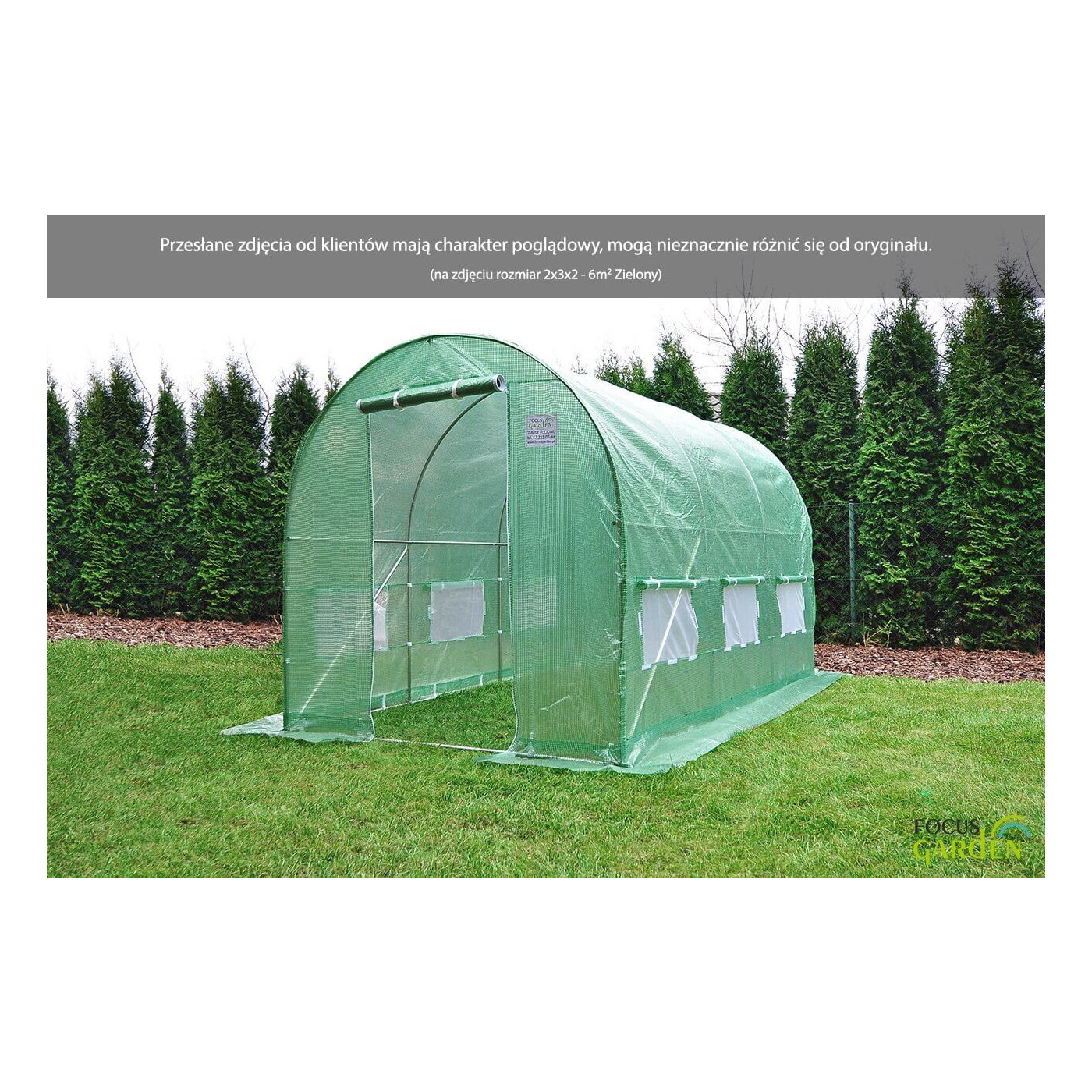 Zdjęcie aranżacyjne od klienta tunelu foliowego 6m2 od Cultivo