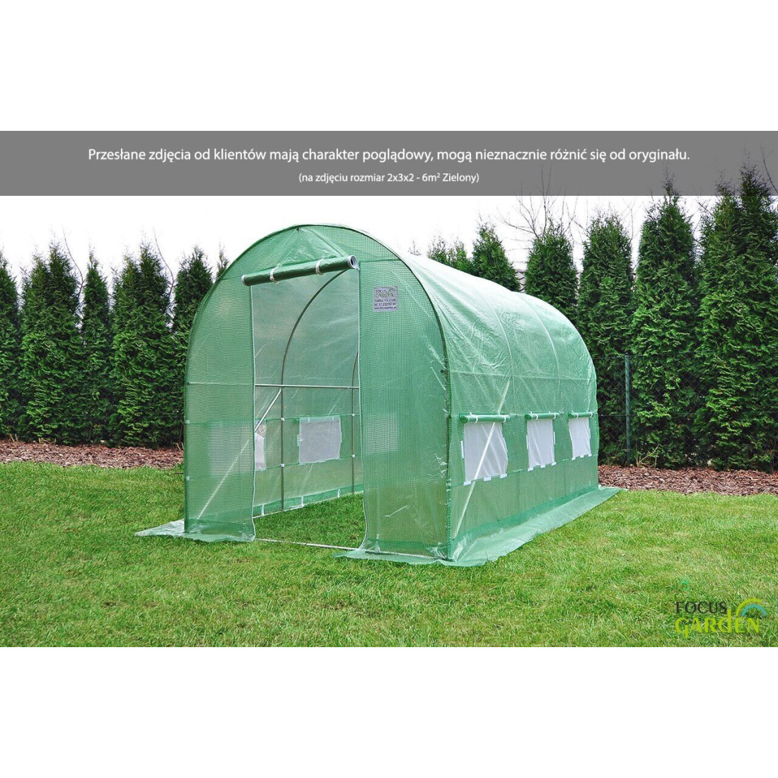 Zdjęcie aranżacyjne od klienta tunelu foliowego 6m2 od Cultivo