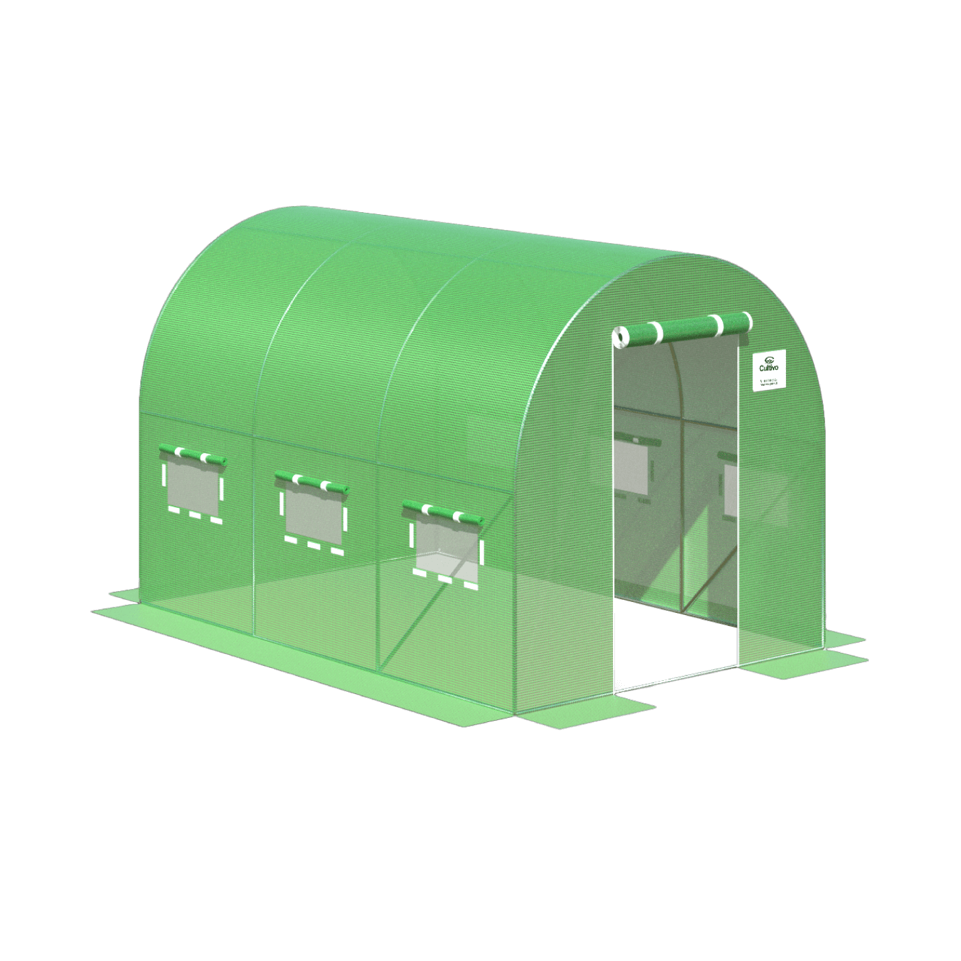 Zdjęcie aranżacyjne od klienta wejścia do tunelu ogrodowego 6m2 od Cultivo