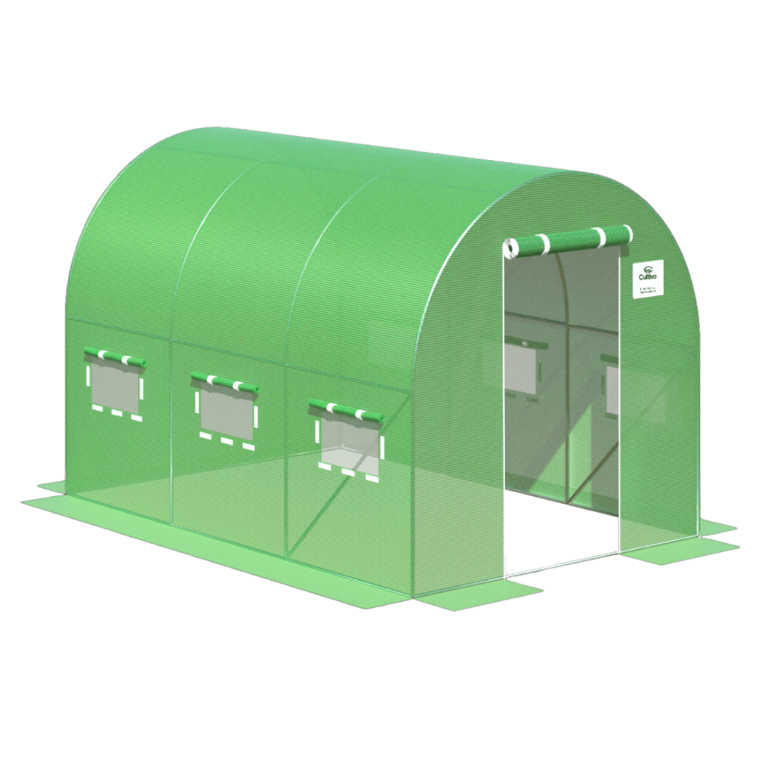 Zdjęcie aranżacyjne od klienta wejścia do tunelu ogrodowego 6m2 od Cultivo