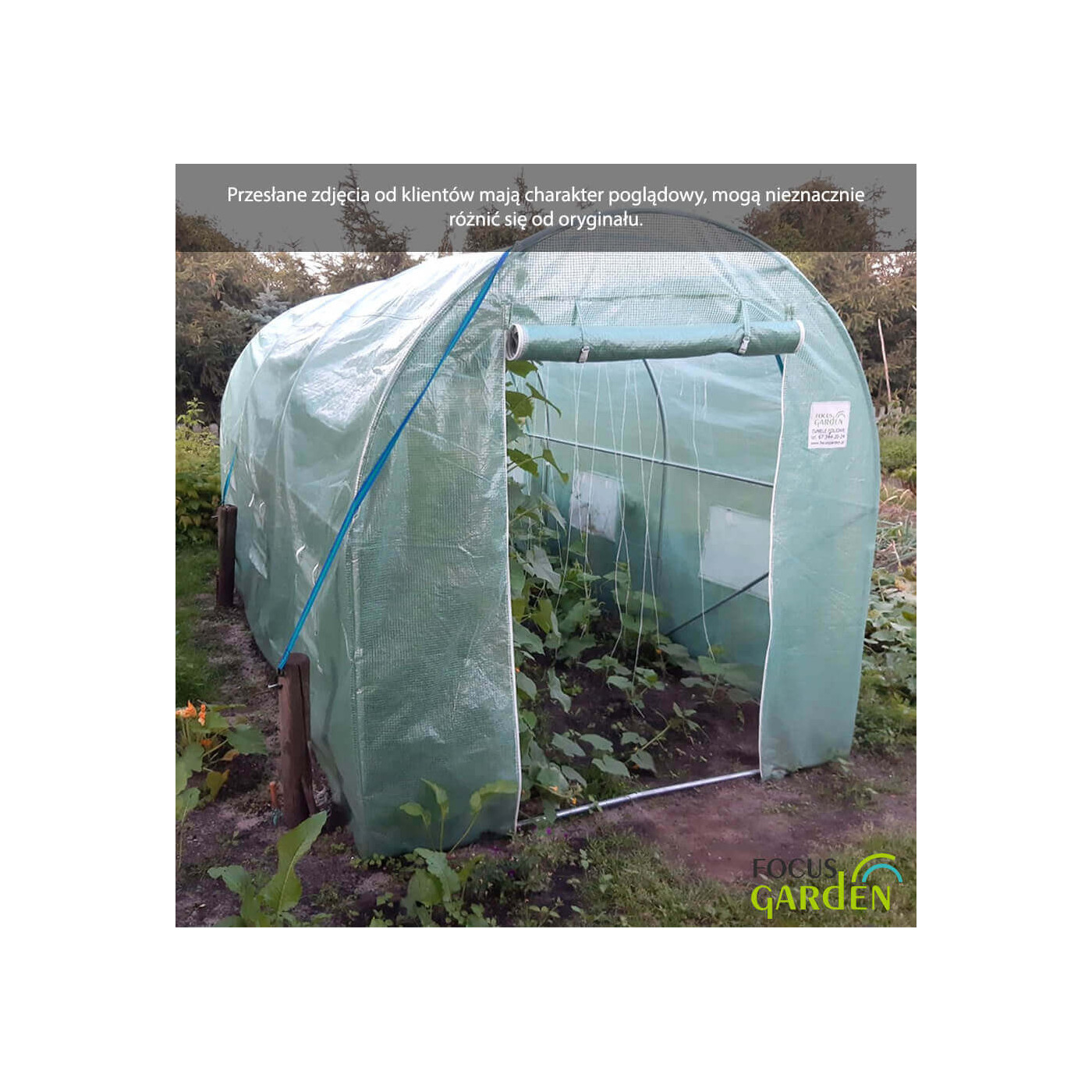 Tunel foliowy ogrodniczy 2x3x2 m, 6 m² zielony