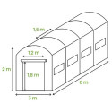 Wymiary tunelu foliowego od Cultivo 3x6x2 18m2